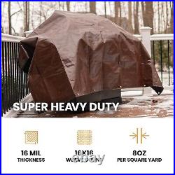 WHITEDUCK Heavy Duty Poly Tarp 16 Mil Waterproof Tarpaulin Cover withGrommets