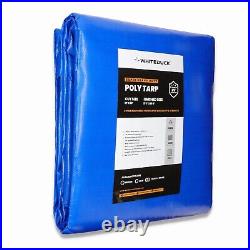 WHITEDUCK Heavy Duty Poly Tarp Cover, 16 Mil Thick, Blue Tarpaulin, Waterproof