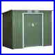 Walk-in-Garden-Shed-Sliding-Door-Foundation-Steel-Tool-Equipment-Storage-Green-01-jx