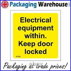 Wt093 Electrical Equipment Keep Door Locked Sign Office Site Factory Warehouse